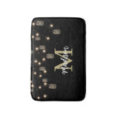 Monogram Modern Black Mason Jar Lights Badmat (Voorkant Verticaal)