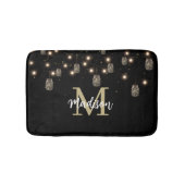 Monogram Modern Black Mason Jar Lights Badmat (Voorkant)
