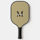 Monogram Modern Black Tan Sand Pickleball Paddle (Achterkant)