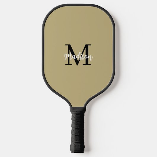 Monogram Modern Black Tan Sand Pickleball Paddle (Achterkant)