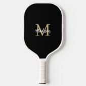 Monogram Modern Black Tan Sand Pickleball Paddle (Achterkant)