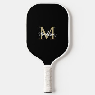 Monogram Modern Black Tan Sand Pickleball Paddle
