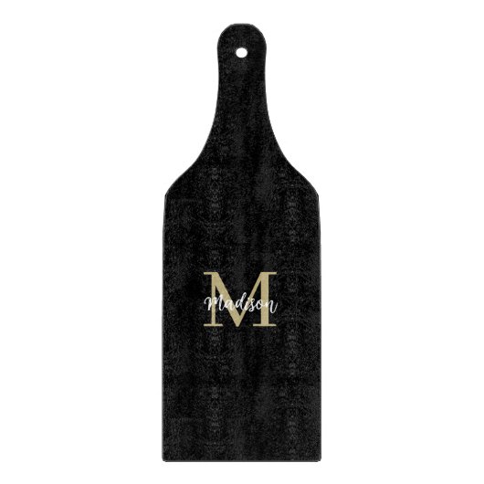 Monogram Modern Black Tan Sand Snijplank (Voorkant)