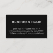 Monogram Modern Black & Violet Background Visitekaartje (Achterkant)