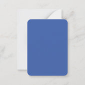 Monogram Modern Blauw Typografie Notitiekaartje (Achterkant)