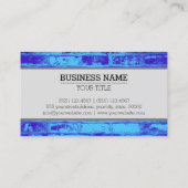 Monogram Modern  Blauwe Achtergrond Visitekaartje (Achterkant)