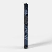 Monogram Modern Blauwe Denim Swirl Plus Pro Max) iPhone Hoesje (Rechterkant)