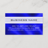 Monogram Modern Blue Abstract Achtergrond Visitekaartje (Achterkant)