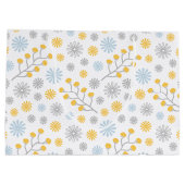 Monogram Modern Blue Yellow & Grey Gift Bag Groot Cadeauzakje (Achterkant)