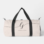 Monogram Modern Blush Pink Calligrafie Script Plunjezak (Voorkant)
