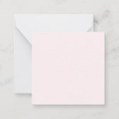 Monogram Modern Blush Pink Minimalist Notitiekaartje (Achterkant)