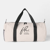 Monogram Modern Blush Pink Stijlvolle Script Naam Plunjezak (Achterkant)