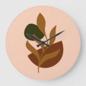 Monogram Modern Boho Grote Klok (Voorkant)