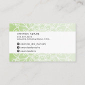  MONOGRAM modern boho mandala patroongroen Visitekaartje (Achterkant)