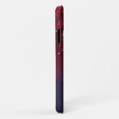 Monogram Modern Bourgondië Navy Blauwe Gepersonali Case-Mate iPhone Case (Achterkant/rechts)