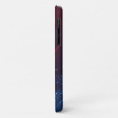 Monogram Modern Bourgondië Navy Blauwe Gepersonali Case-Mate iPhone Case (Achterkant/links)