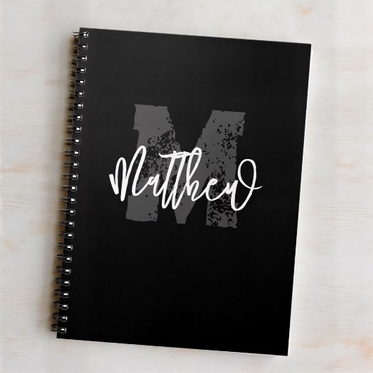 Monogram Modern Boy Back-to-School Huiswerk Notitieboek