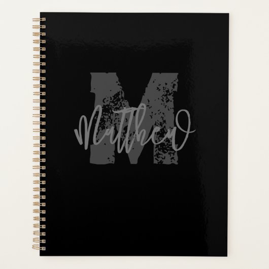 Monogram Modern Boy Back-to-School Huiswerk Planner (Voorkant)