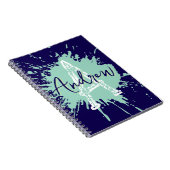 Monogram Modern Boy Preppy Back-To-School Notitieb Notitieboek (Rechterzijde)