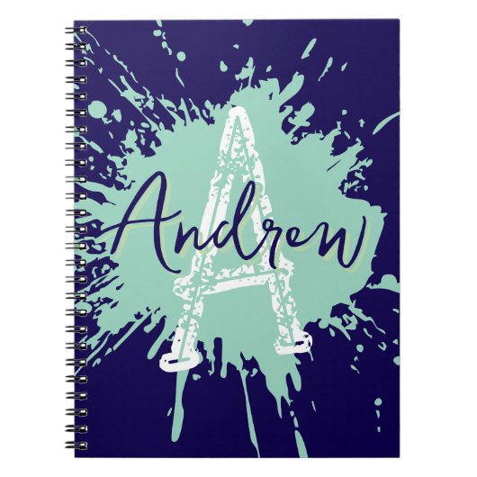 Monogram Modern Boy Preppy Back-To-School Notitieb Notitieboek (Voorkant)
