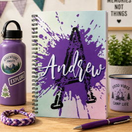 Monogram Modern Boy Preppy Back-To-School Notitieb Notitieboek