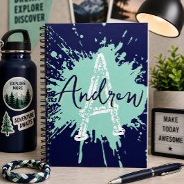 Monogram Modern Boy Preppy Back-To-School Notitieb Notitieboek