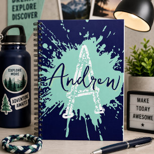 Monogram Modern Boy Preppy Back-To-School Notitieb Notitieboek