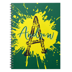 Monogram Modern Boy Preppy Back-To-School Notitieb Notitieboek