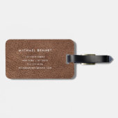 Monogram Modern Brown Bagagelabel (Achterkant horizontaal)