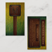 Monogram Modern Brown Leather Kijk #6 Visitekaartje (Voorkant / Achterkant)