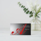 Monogram Modern Chic Architect Visitekaartje (Staand voorkant)