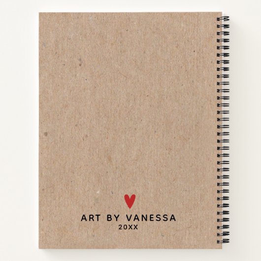 Monogram Modern Chic Artist Sketchbook Notitieboek (Achterkant)