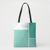 Monogram Modern Chic Cute Stylish Custom Tote Bag (Voorkant)