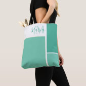 Monogram Modern Chic Cute Stylish Custom Tote Bag (Dichtbij)