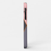 Monogram Modern Chic Meisjesachtig Roze Grijs Marm Case-Mate iPhone Case (Achterkant/links)