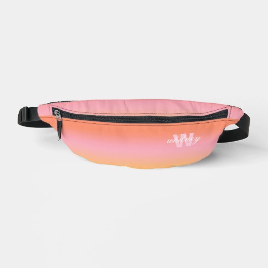 Monogram Modern Chique Pastel Ombre Heuptasje (Voorkant)