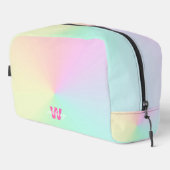 Monogram Modern Chique Regenboog Pastel Ombre Toilettasje (Rechterhoek)