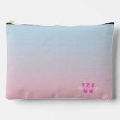 Monogram Modern Chique Roze Blauw Pastel Ombre Etui (Voorkant)