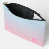 Monogram Modern Chique Roze Blauw Pastel Ombre Etui (Open)
