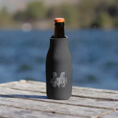 Monogram Modern Cool Grunge Jouw naam toevoegen Flesjeskoeler