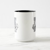 Monogram Modern Cool Grunge Jouw naam toevoegen Mok (Midden)