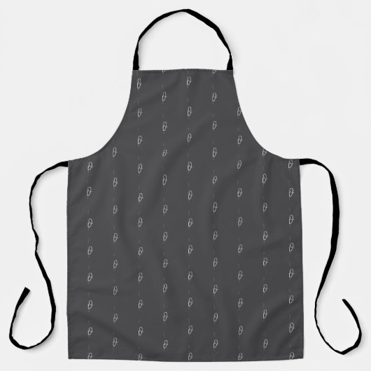 Monogram Modern Cool Grunge Jouw naam toevoegen Schort (Voorkant)
