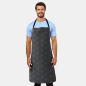 Monogram Modern Cool Grunge Jouw naam toevoegen Schort (Gedragen)