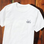 Monogram Modern Cool Grunge Jouw naam toevoegen T-shirt<br><div class="desc">Maak je klaar voor school! Voeg je monogram en naam toe. Dit ontwerp is tijdloos,  modern en grunge.</div>