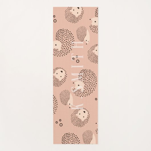 Monogram Modern Cute Hedegel Pattern Yogamat (Voorkant)