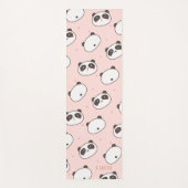 Monogram Modern Cute Panda Pattern Yogamat (Voorkant)