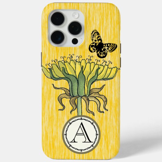 Monogram  Modern Dandilion Flower Case-Mate iPhone Case (Achterkant)