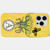 Monogram  Modern Dandilion Flower Case-Mate iPhone Case (Achterkant (horizontaal))