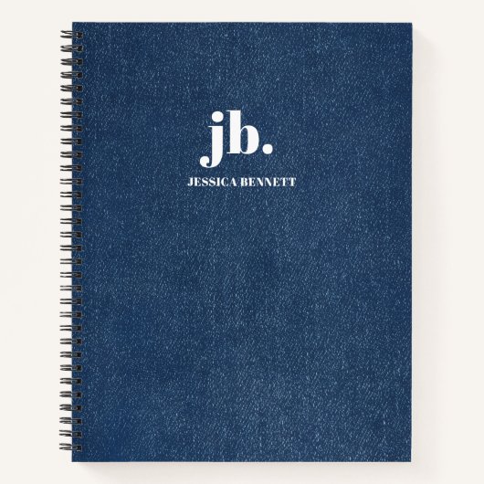 Monogram Modern Denim Broek Textuurprint Notitieboek (Voorkant)