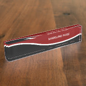 Monogram Modern Desk Plaque Executive Design Naambordje (Zijkant)